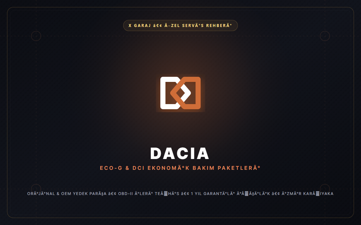 Dacia Özel Servis İzmir Karşıyaka