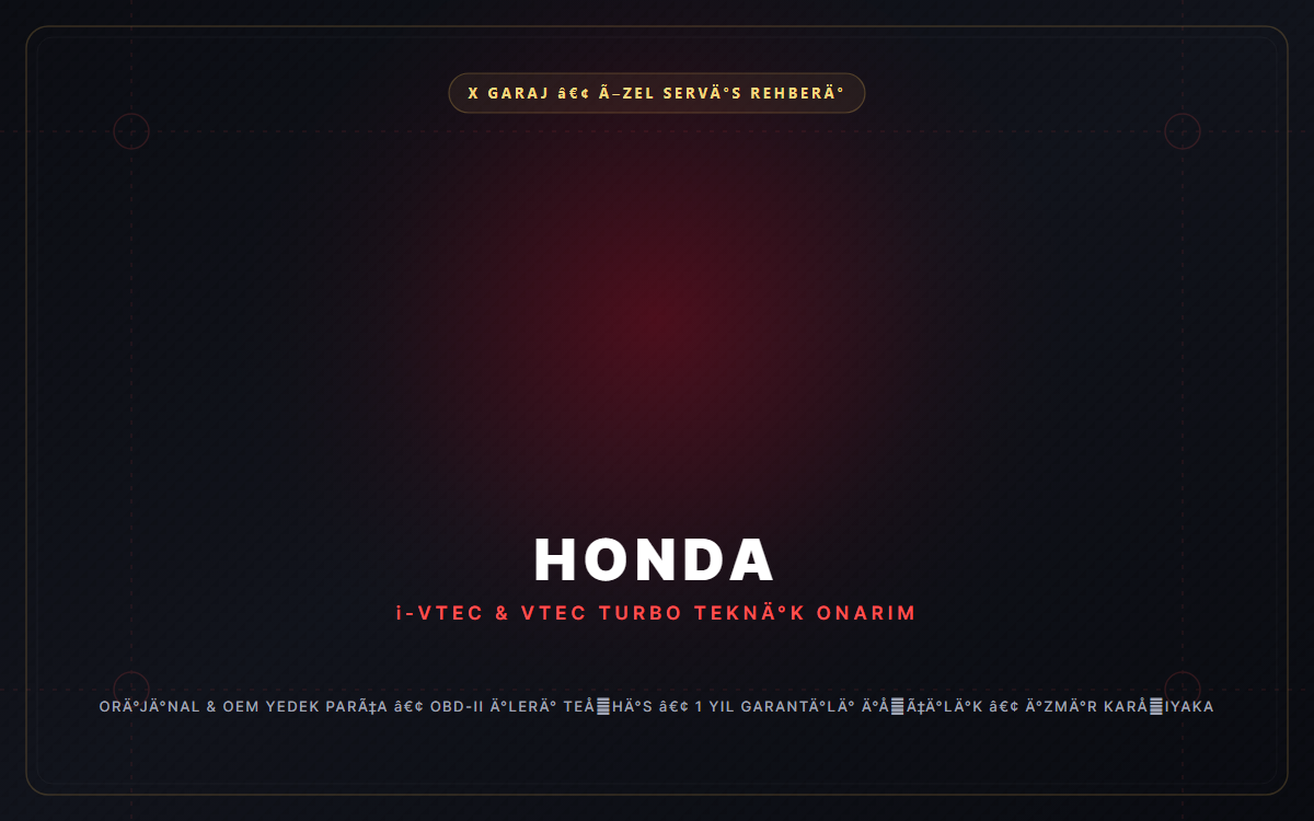 Honda Özel Servis İzmir Karşıyaka