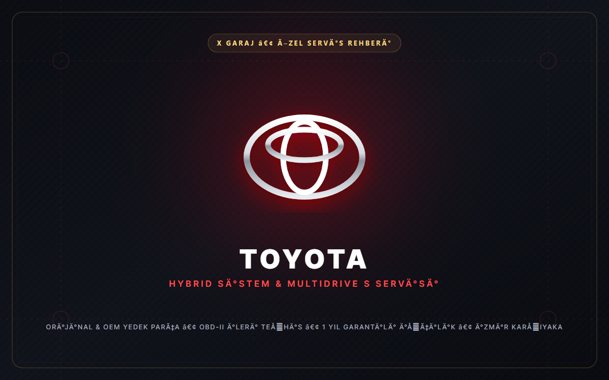 Toyota Özel Servis İzmir Karşıyaka